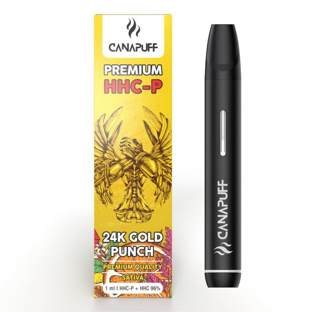 CanaPuff 24K GOLD PUNCH 96 % HHC-P - Disposable vape pen, 1 ml