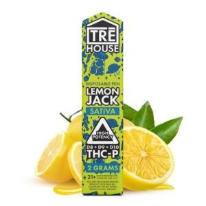 Delta 8 Vape Pen + D9 + D10 + THC-P – Lemon Jack – Sativa 2g  UK